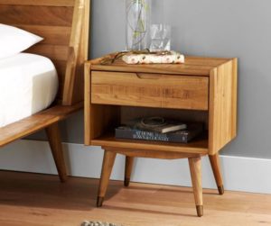 wooden nightstand